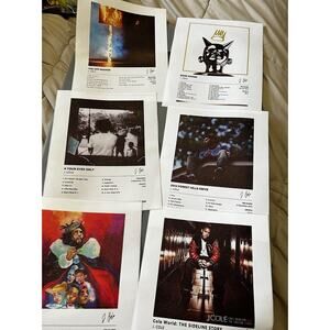 J COLE Poster Set of 6 Album Cover Canvas Posters 8 x 10 inch each Music Decor